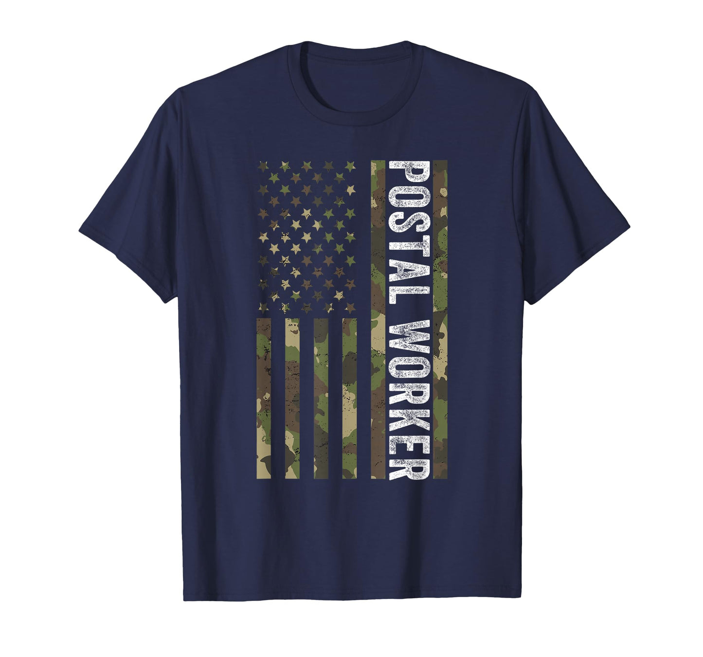 Postal Worker Camouflage American Flag US Postal Service Men T-Shirt