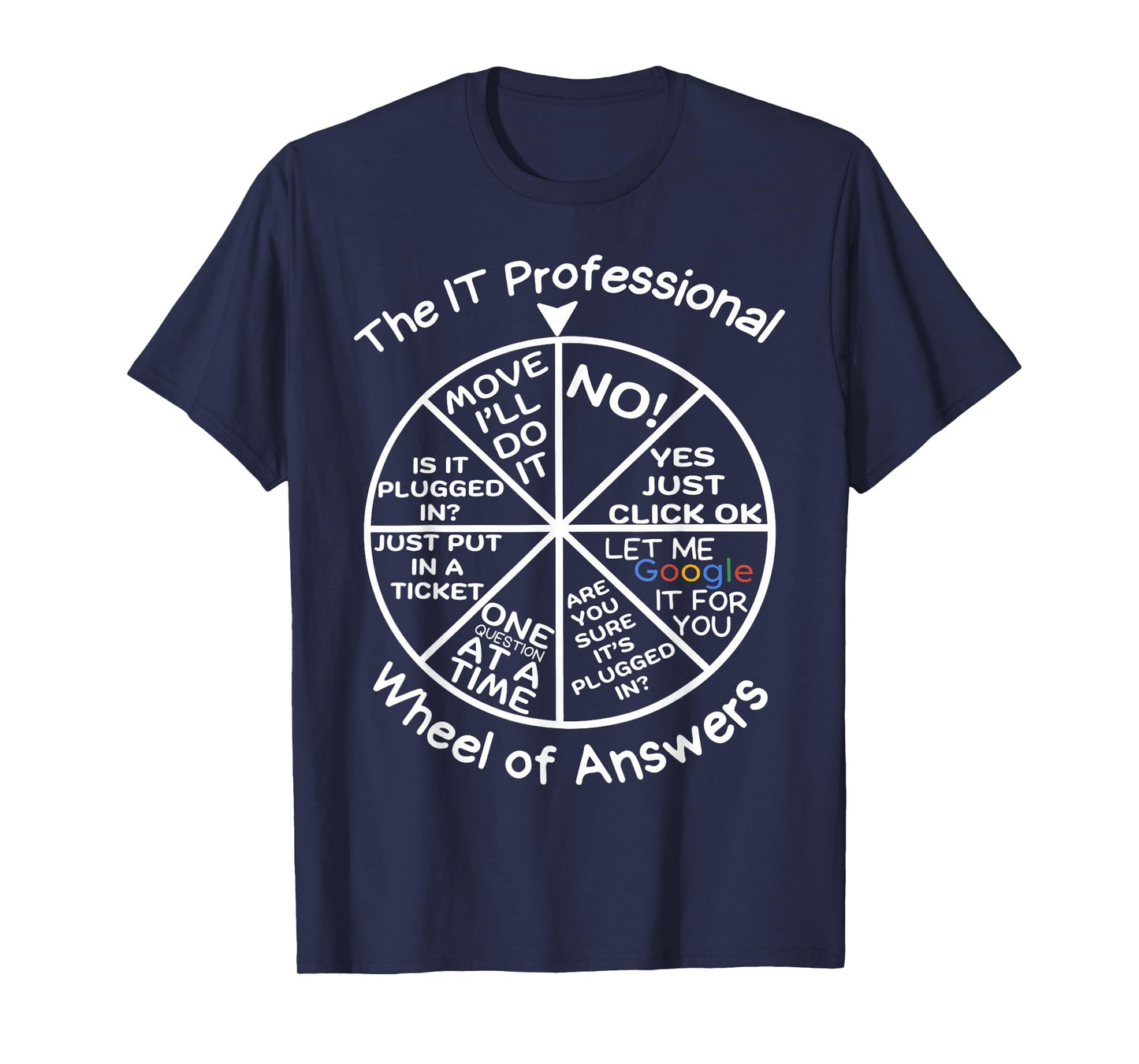IT Professional Wheel of Answers Technical Supporter Coder T-Shirt
