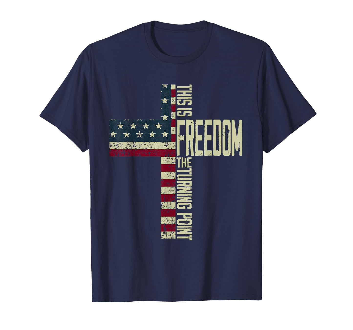This is The Turning Point Patriotic Christian Faith USA Flag T-Shirt