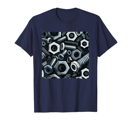 Cool Nut and Bolt Pattern Outfit T-Shirt