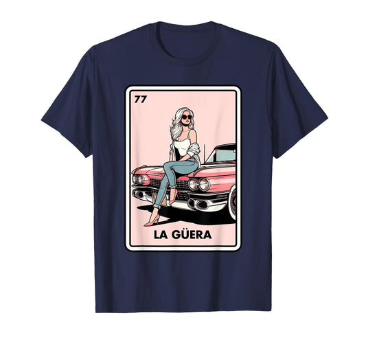 Mexican Chicana Chingona Girls La Guera Mexican Bingo Card T-Shirt