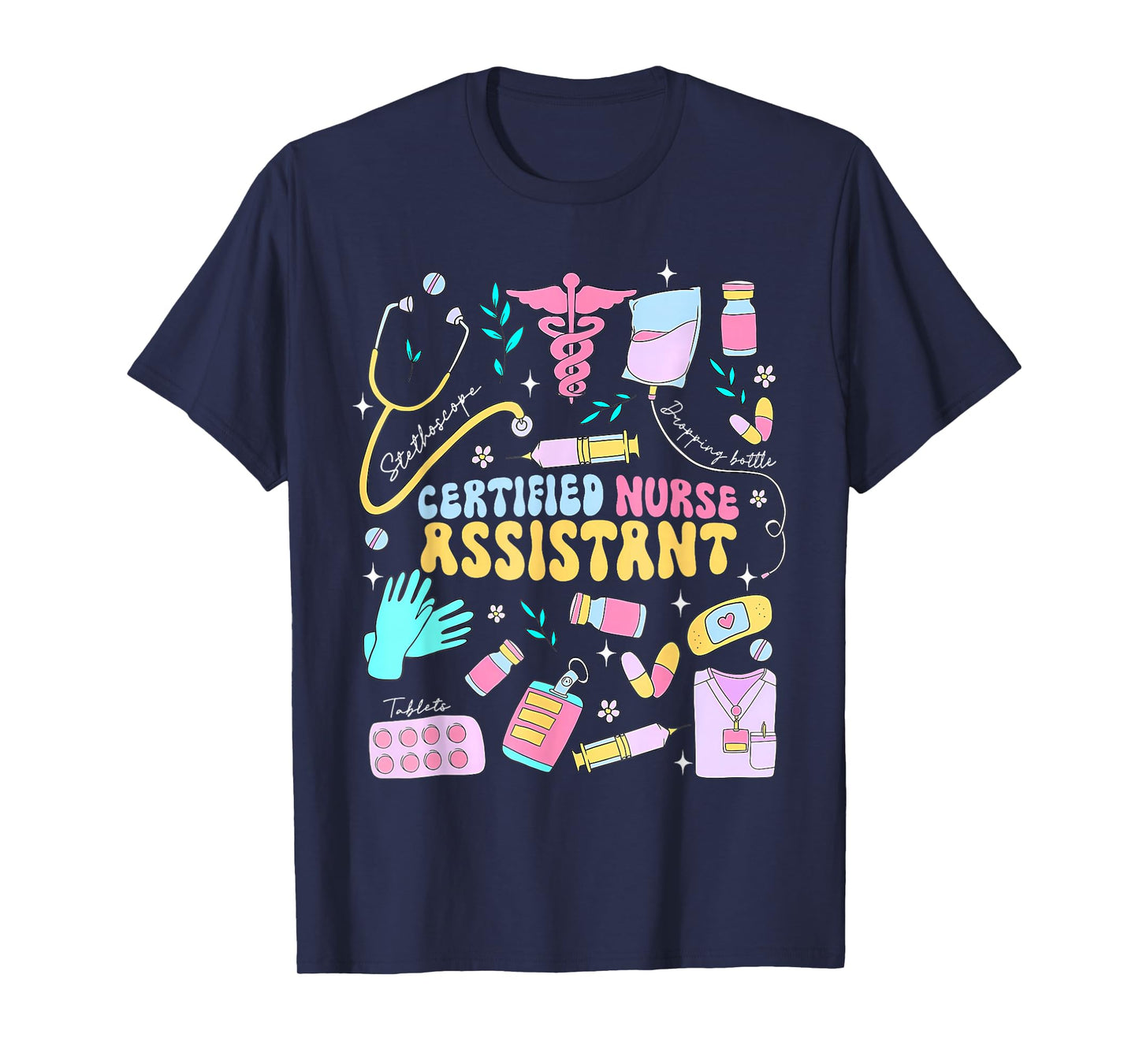 CNA Certified Nursing Assistant Funny Nurse CNA Life T-Shirt, Small, Black