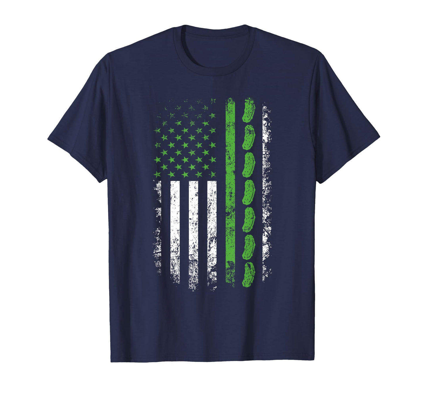 Pickle Cucumber US American Flag for Pickle Lovers Men Women T-Shirt