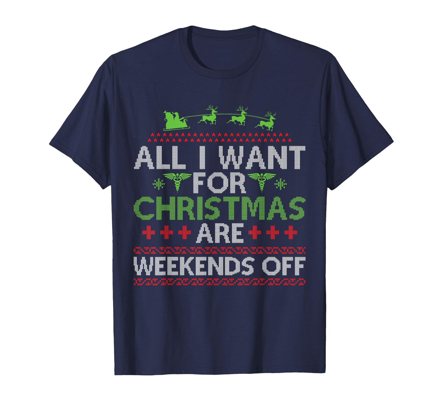 Christmas Santa Nurse Ugly Christmas Sweater T-Shirt