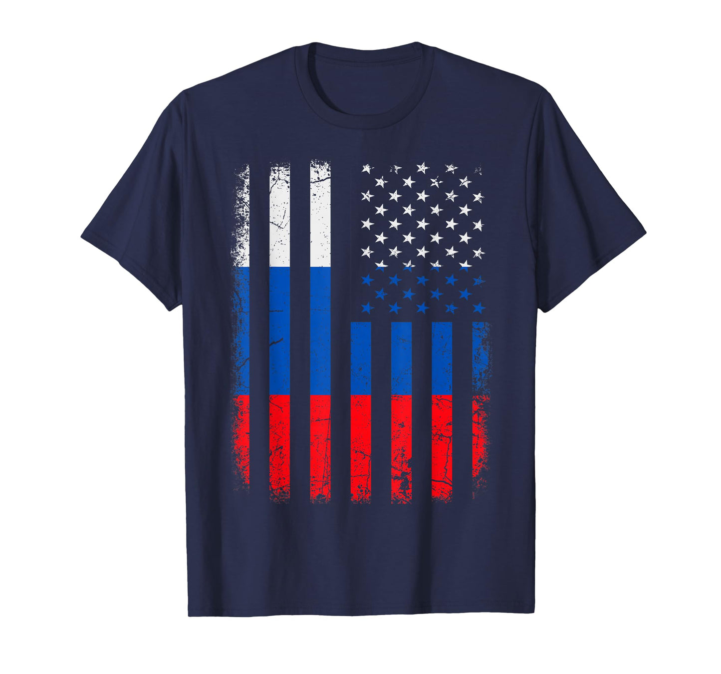 Russian American Flag Russia America Pride Heritage T-Shirt