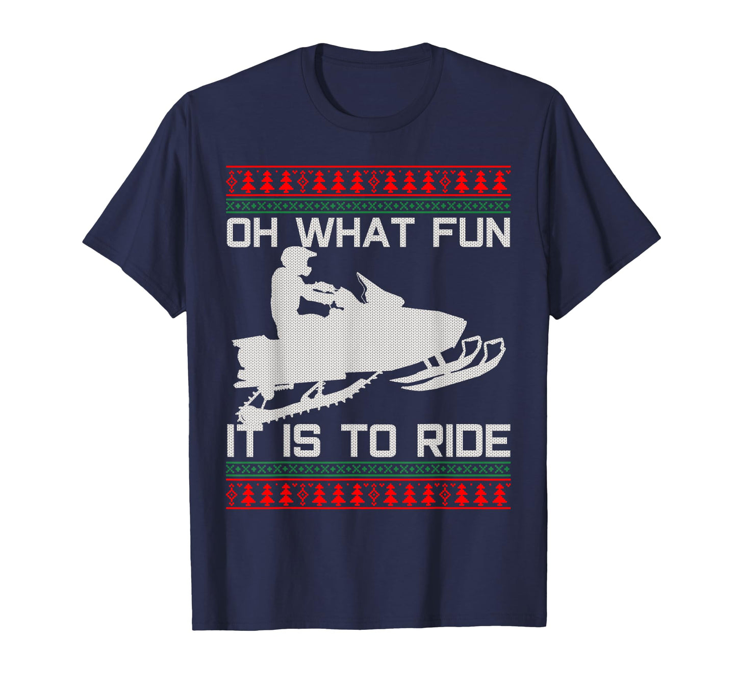 Snowmobile Ugly Christmas Christmas Funny Gift T-Shirt