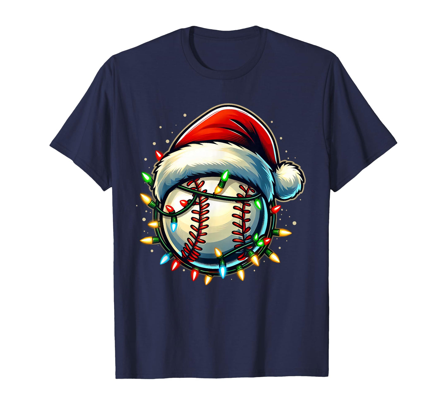 Christmas Baseball Xmas Santa Baseball Lover Boys Girls Kids T-Shirt