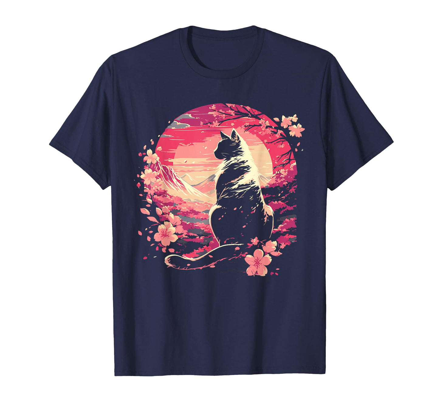 Kawaii Cat Anime Japanese Retro Men Women Kids Funny Cat T-Shirt