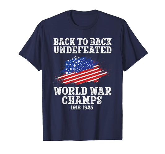 4th Of July Back To Back Undefeated World War Champs Grunge T-Shirt