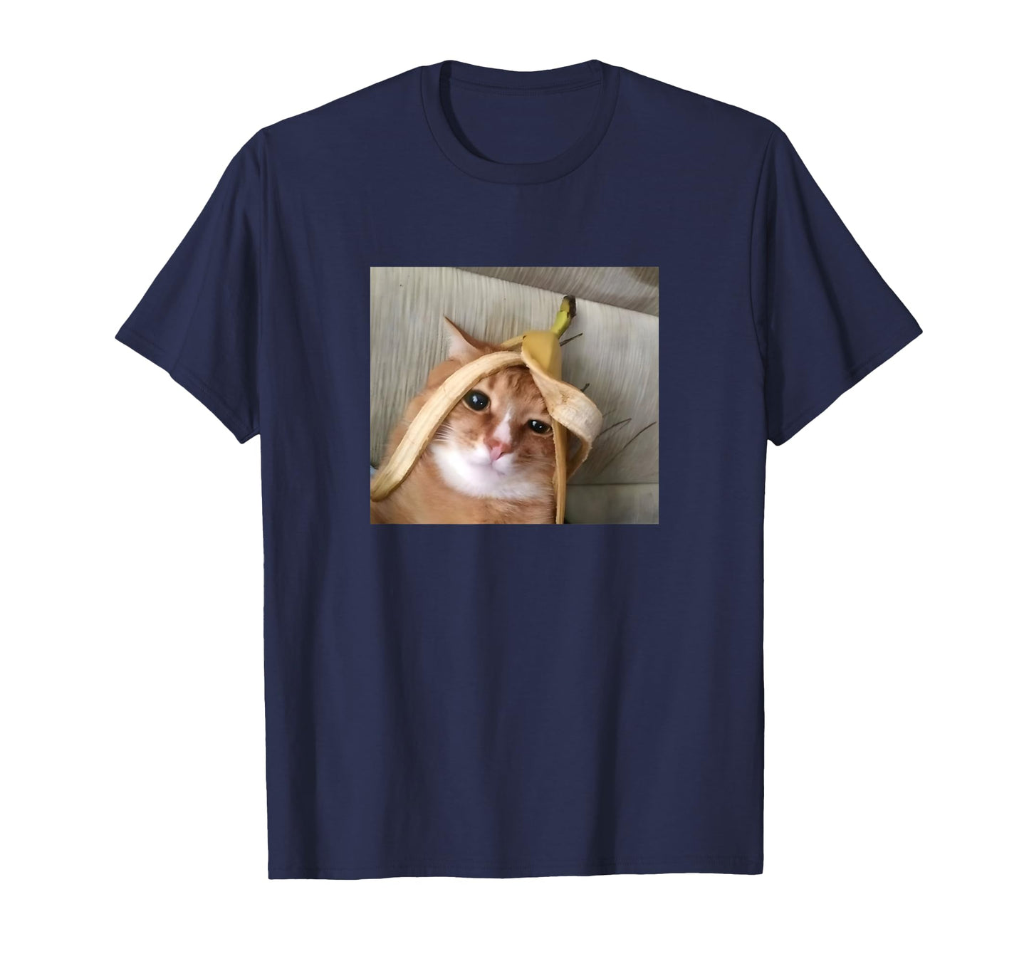 Funny Cat Banana Head Bored Kitten Meme T-Shirt