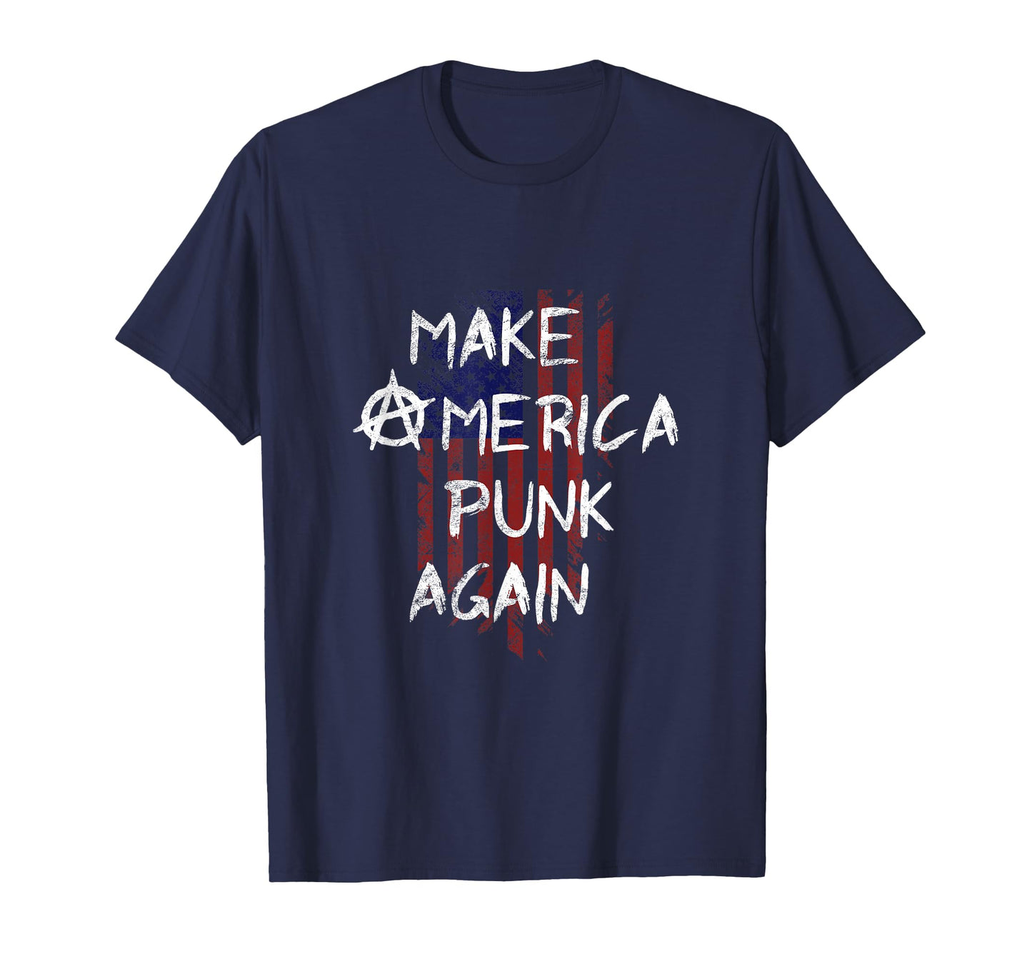 Punk Rocker 80s Design with Make America Punk Again Flag T-Shirt