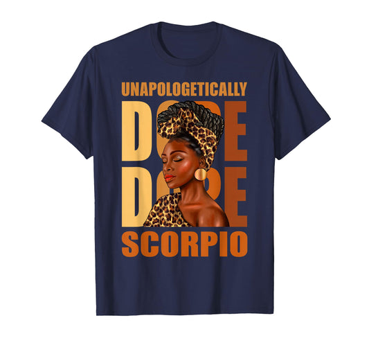 Unapologetically Dope Scorpio Queen Leopard Afro Women T-Shirt