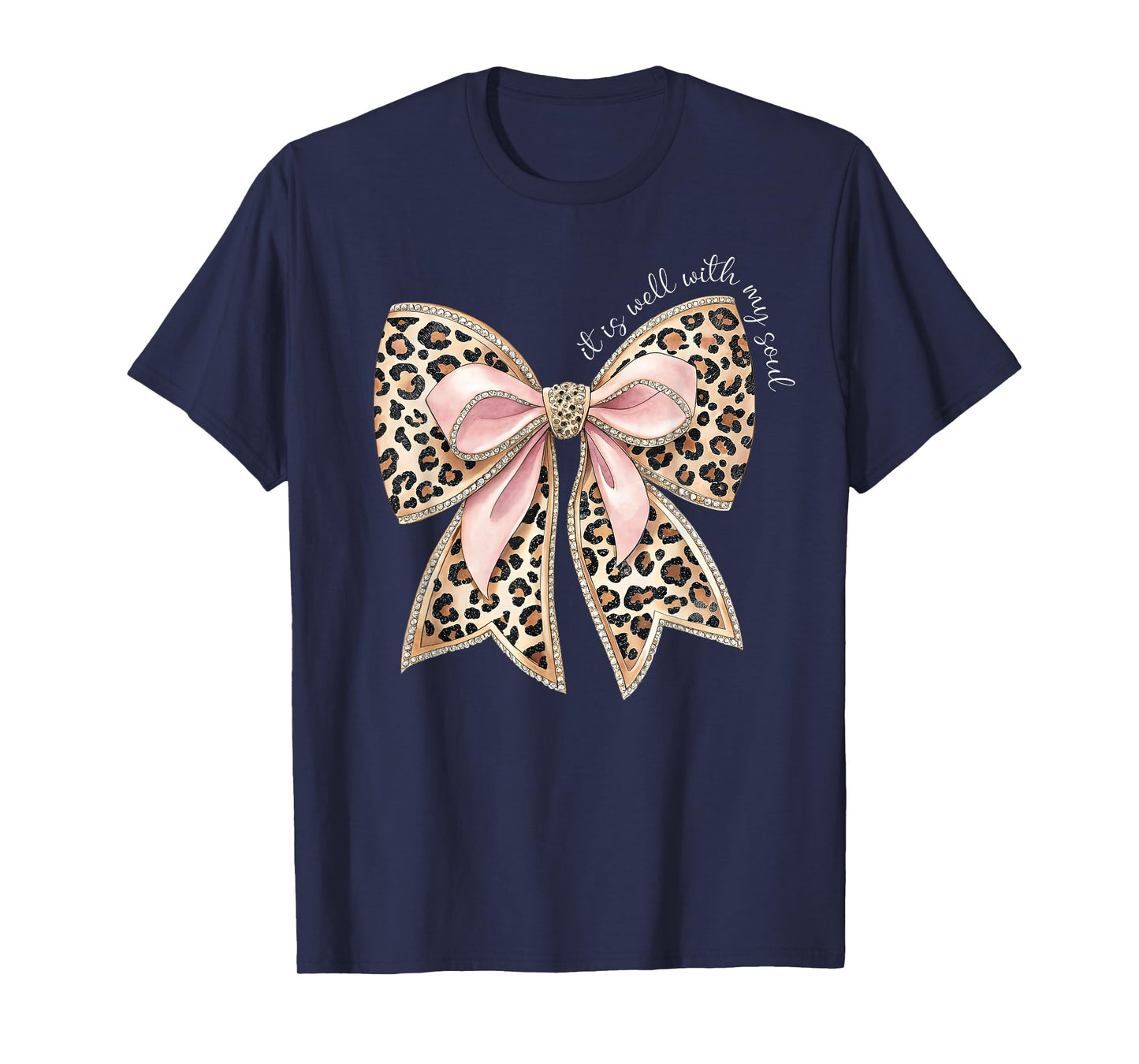 It is Well with My Soul Inspired Faith Bible Bow Christian T-Shirt
