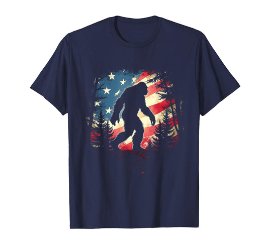 Bigfoot American Flag T-Shirt