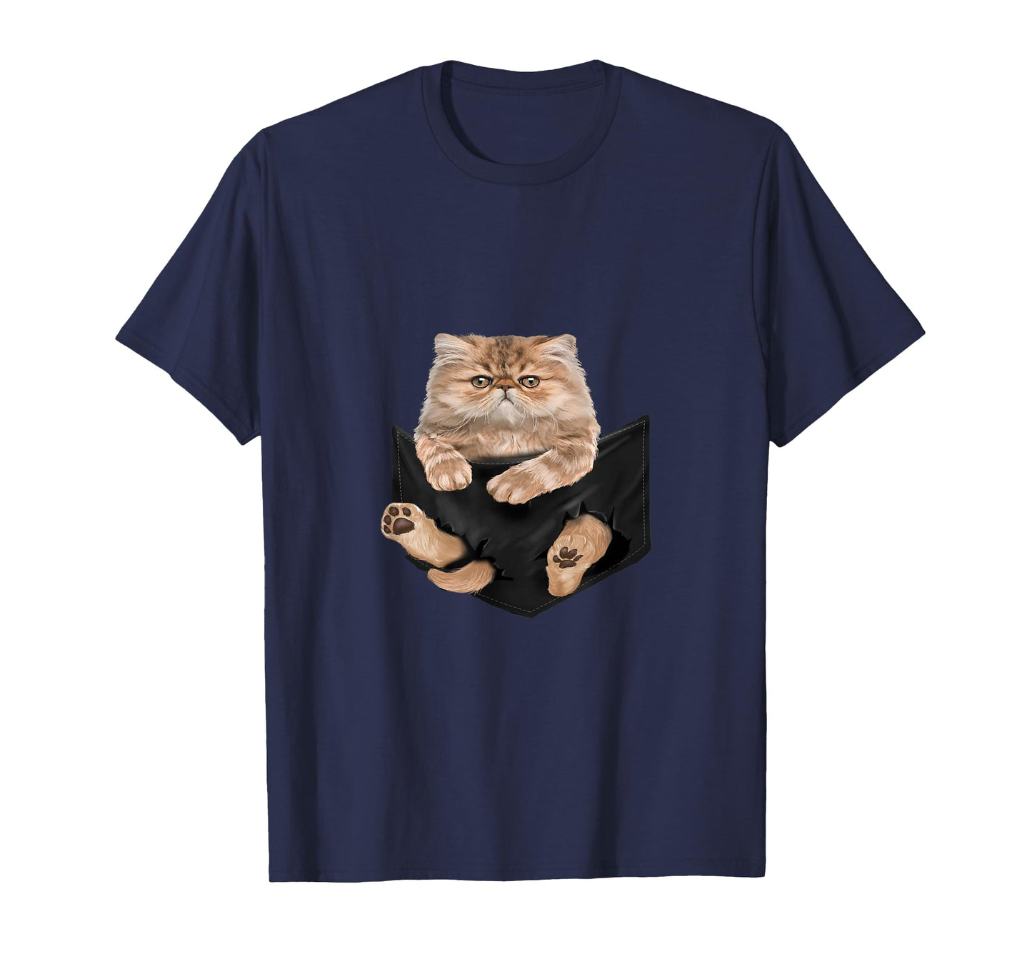 Cat Lovers Gifts Persian In Pocket Funny Kitten Face T-Shirt