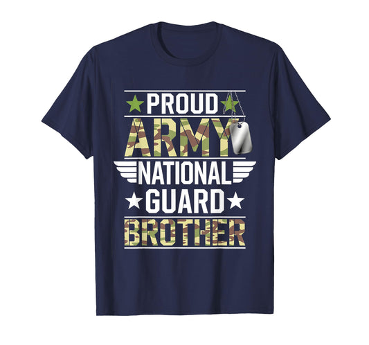 Proud Army National Guard Brother Veterans Day American Flag T-Shirt
