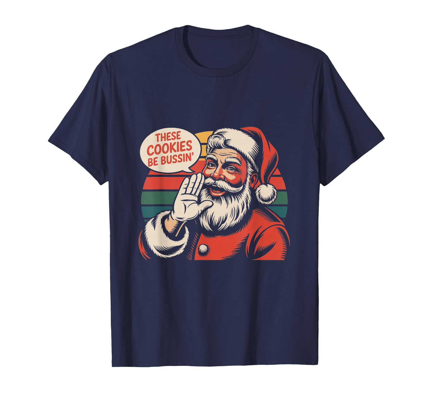 Funny Christmas Cookies Meme Brainrot Santa Claus Boys T-Shirt