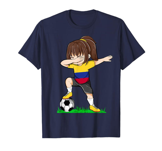 Soccer Colombia Jersey Shirt Colombian Flag Football Girls T-Shirt