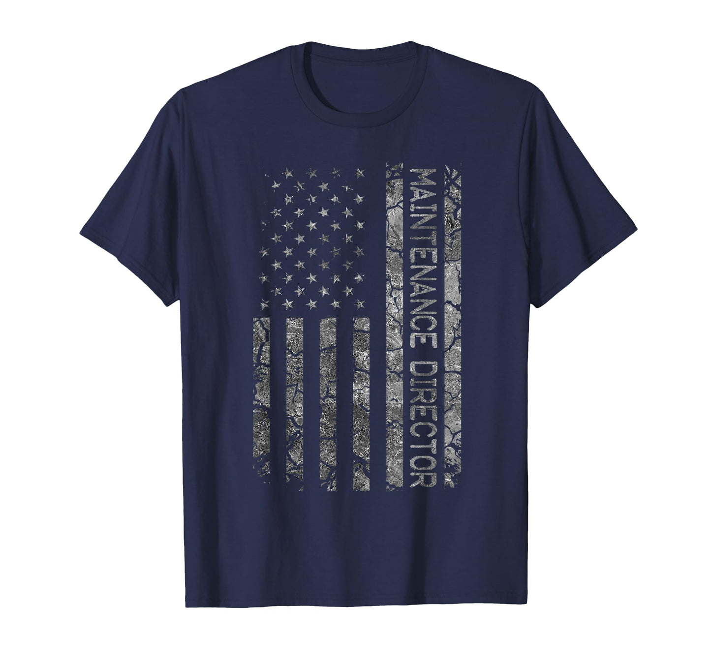 Funny Job Title Worker American Flag Maintenance Director Women Men T-Shirt