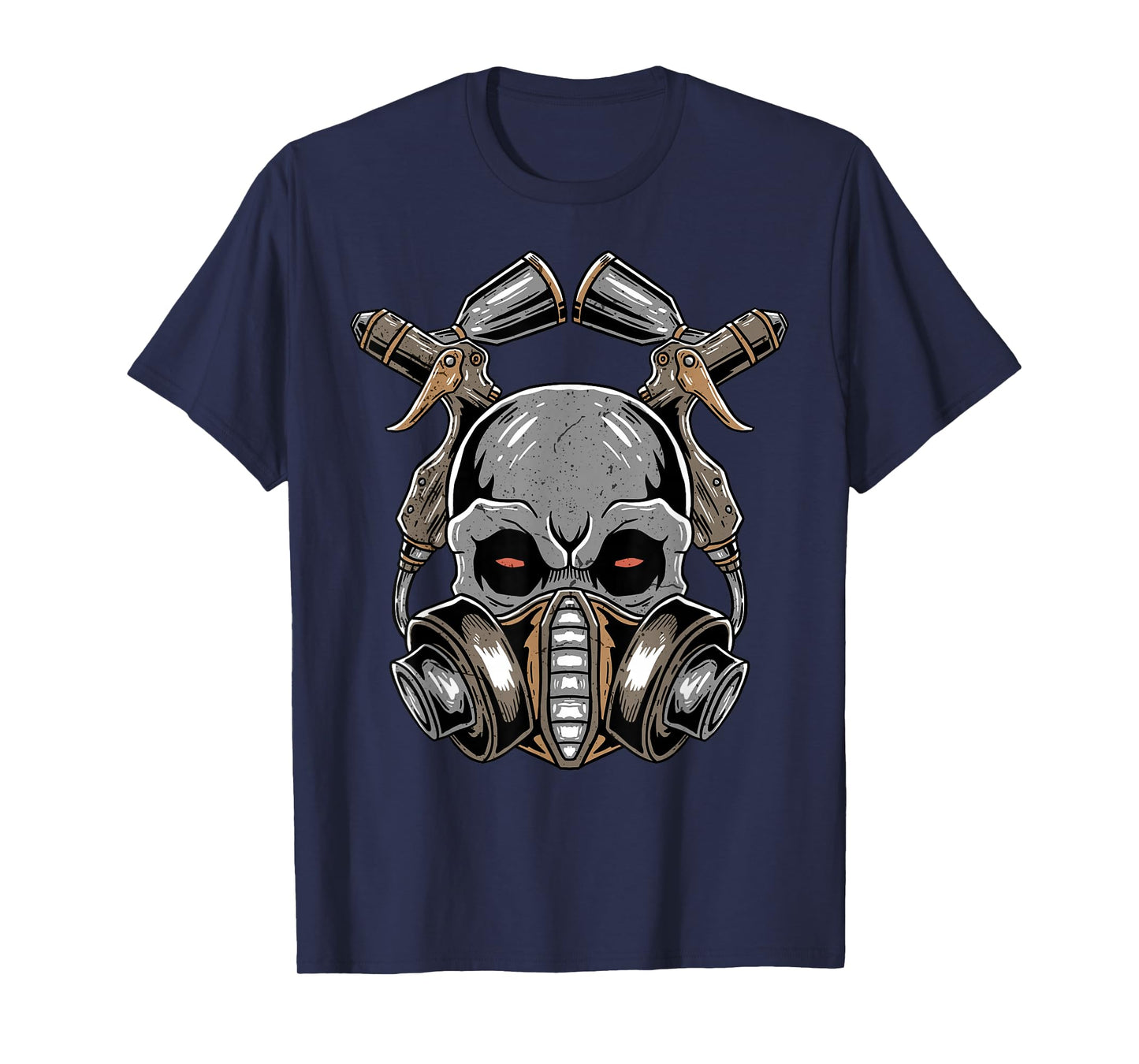 Auto Body Car Vehicle Sprayer Skull Automotive Painter T-Shirt