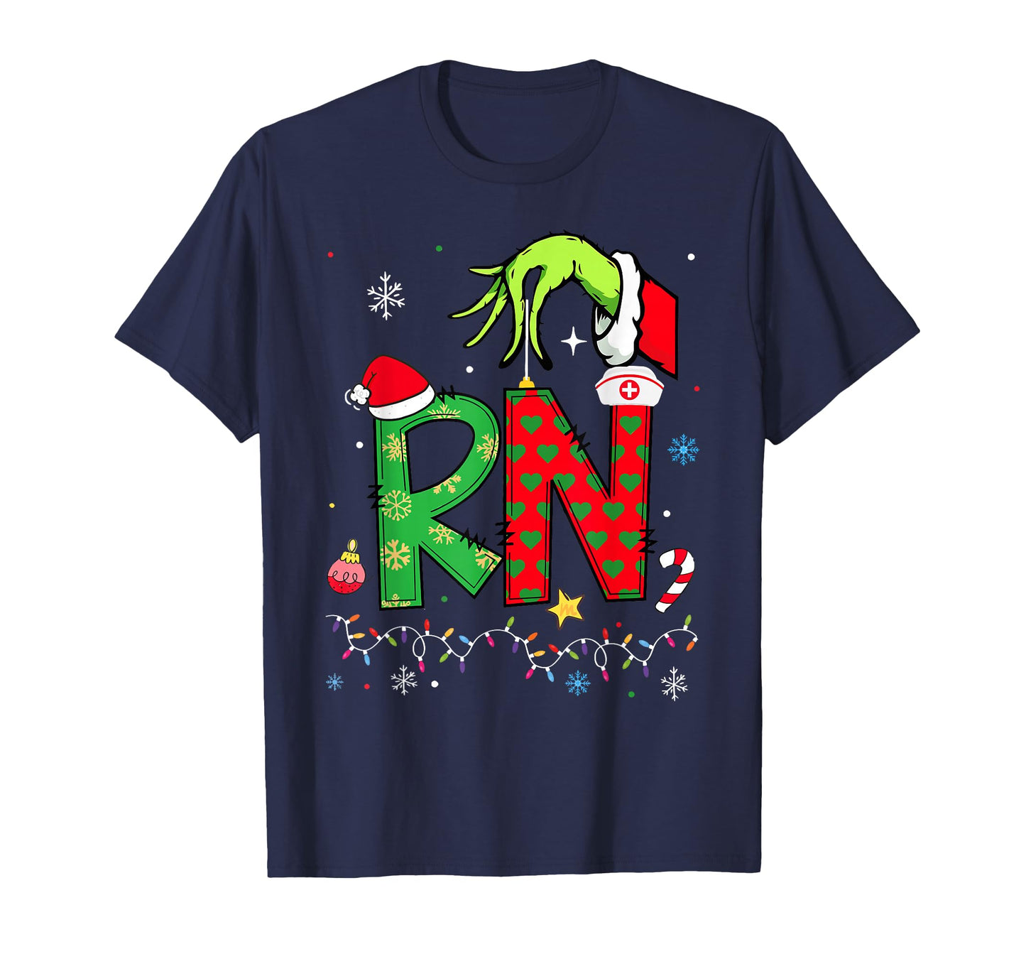 Christmas RN Registered Nurse Holiday Healthcare Xmas Santa T-Shirt