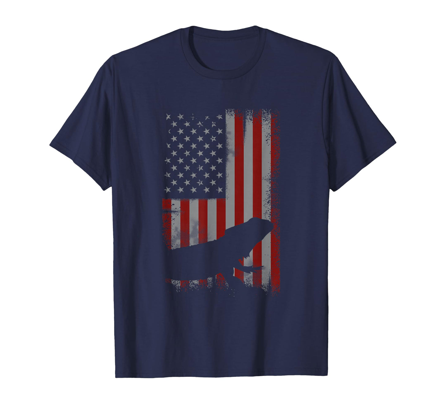 Retro American Flag Bearded Dragon Dad Lizard Lover Gift T-Shirt