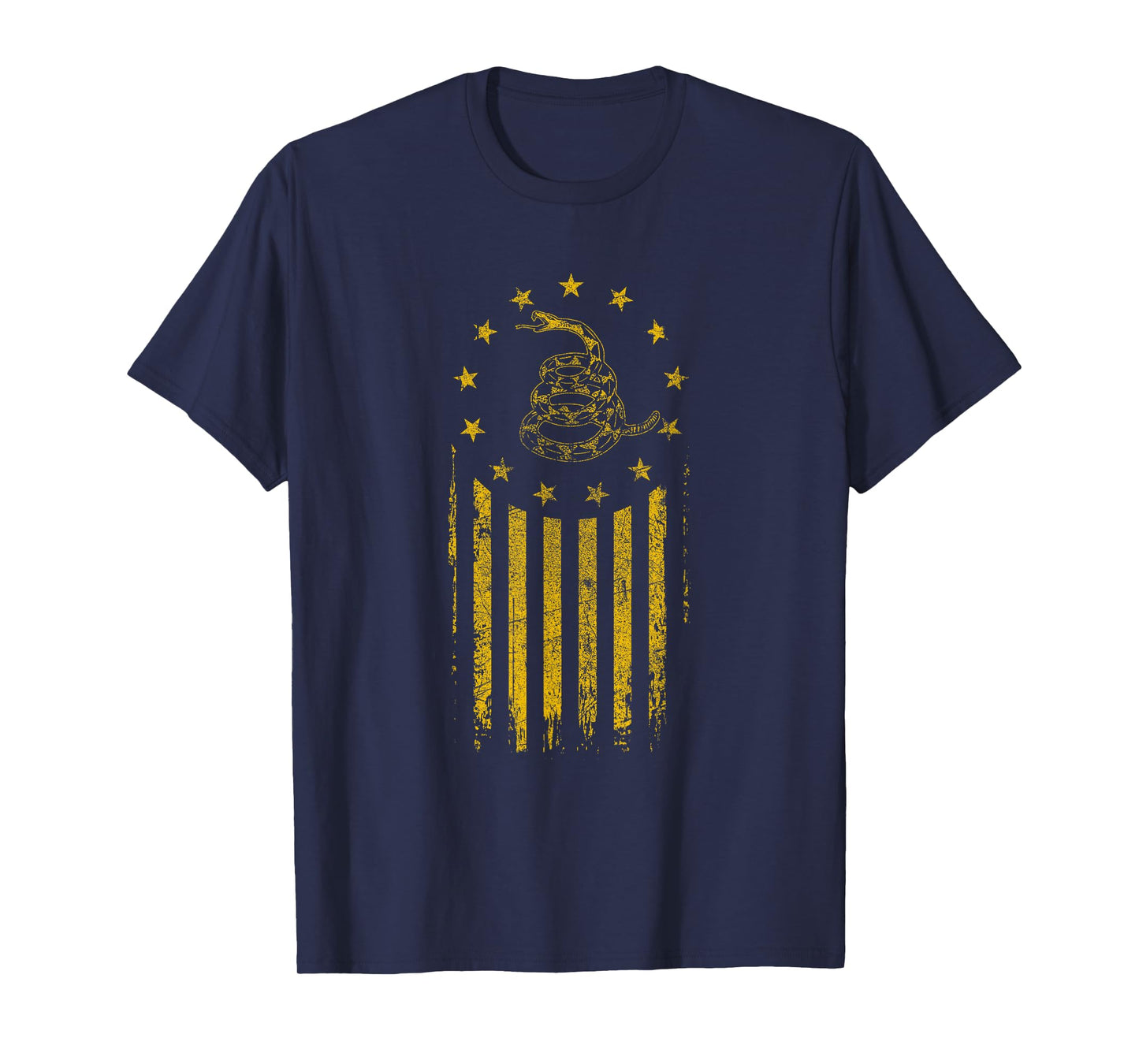 Gadsden Flag Snake - Betsy Ross Flag, 13 Colonies Vintage T-Shirt