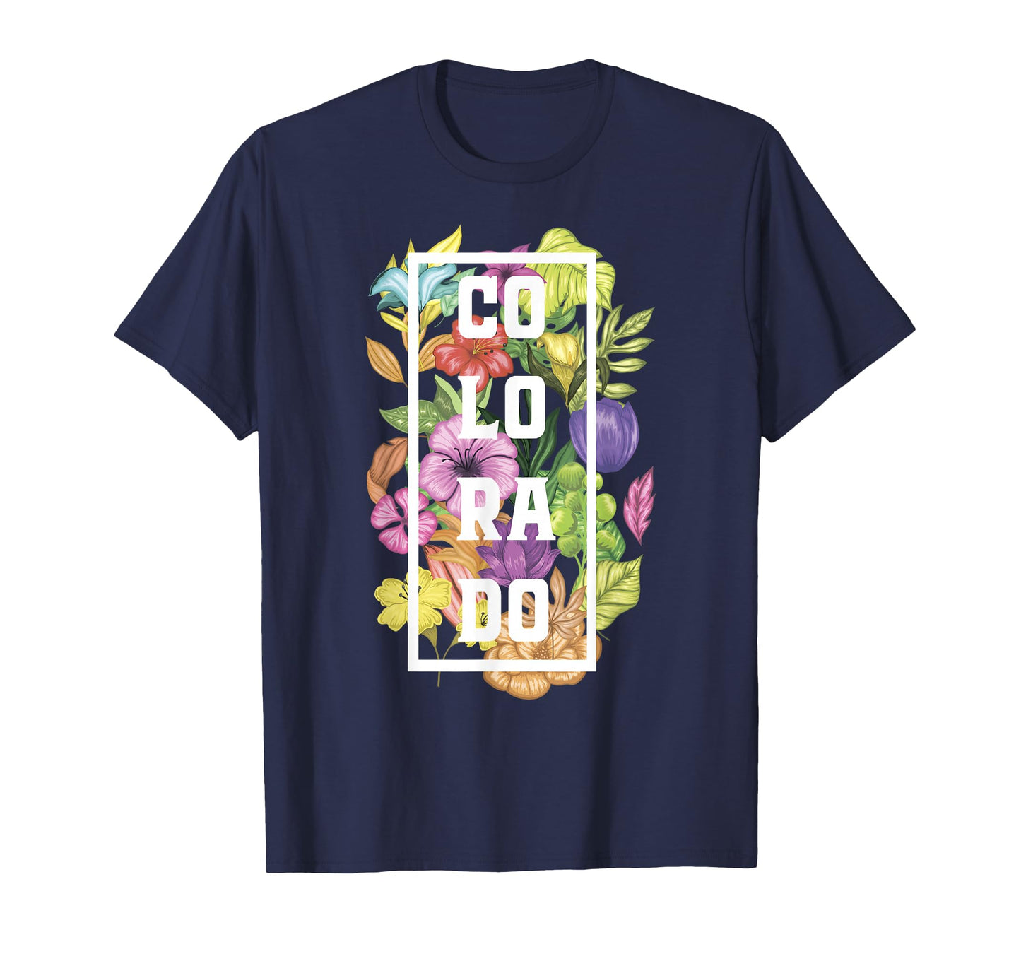 Colorado Flowers Rocky Mountains Skiing Camping Climbing T-Shirt