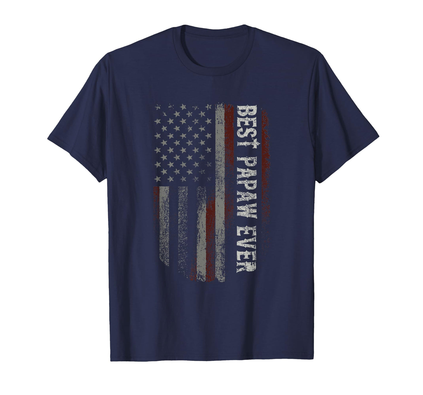 Best Papaw Ever American Flag Vintage Grandpa Fathers Day Women Men T-Shirt