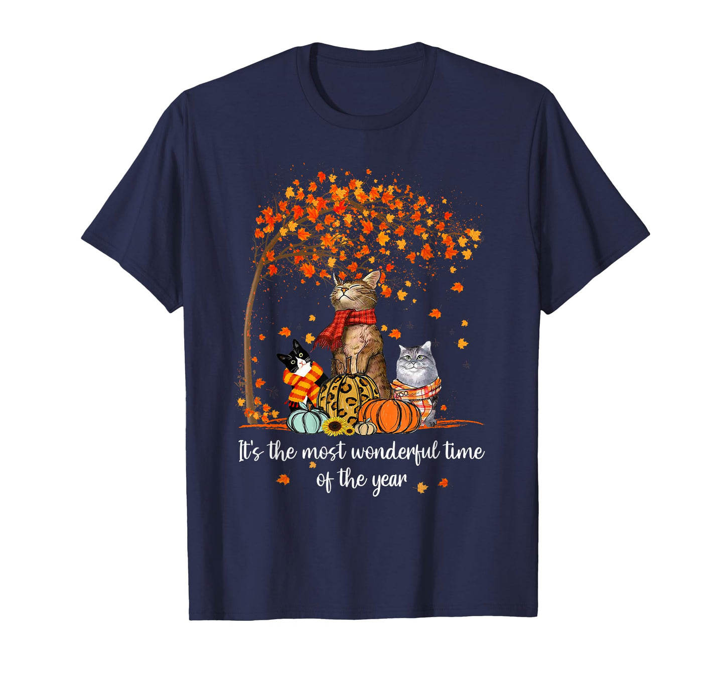 It's The Most Wonderful Time Of The Year Family Cats Autumn T-Shirt
