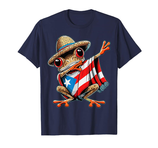 Coqui Frog Dabbing Puerto Rico Taino Boricua T-Shirt