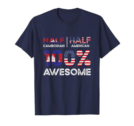 Cambodian American Patriot USA Grown Cambodia US Flag T-Shirt