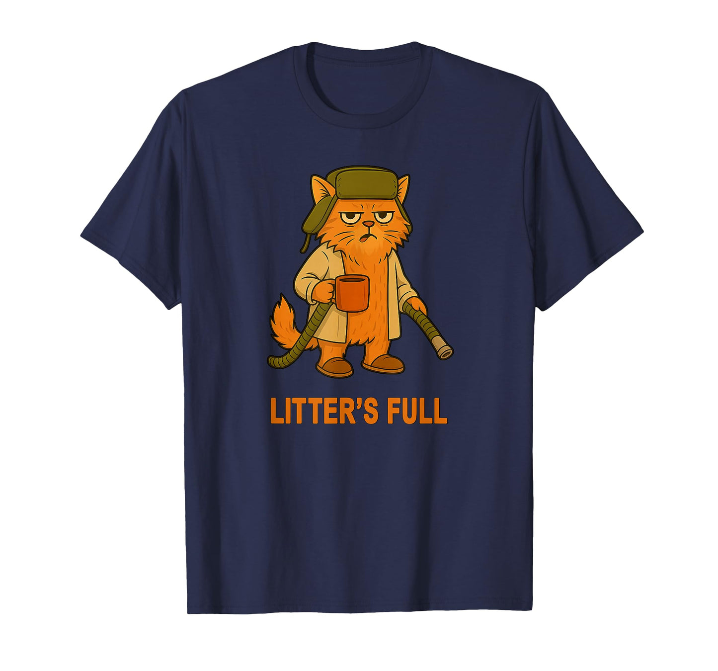 Litter’s Full Funny Cat Lover Feline Humor Christmas Vintage T-Shirt