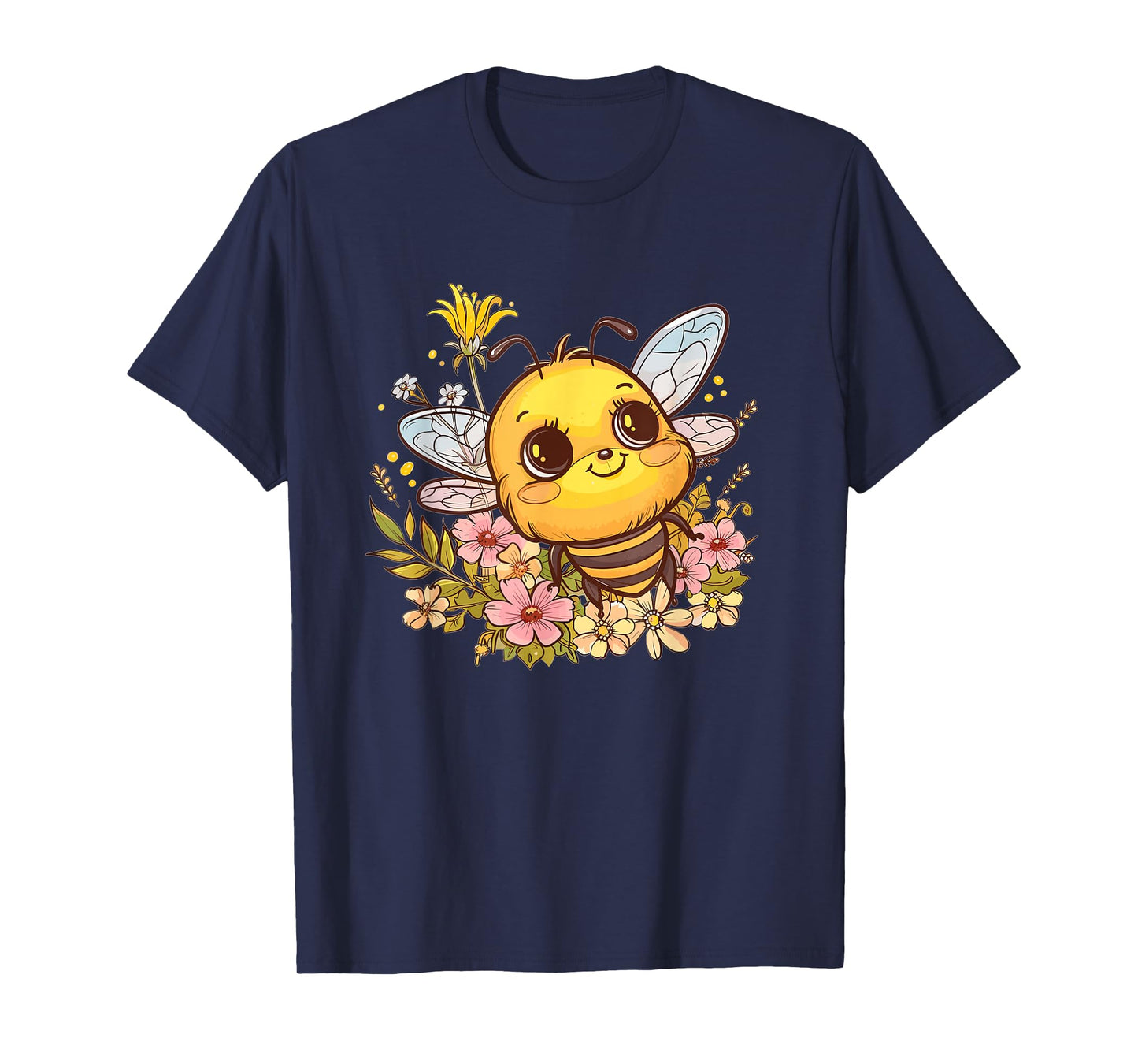 Cute Bee with Flowers I Kids Bee T-Shirt