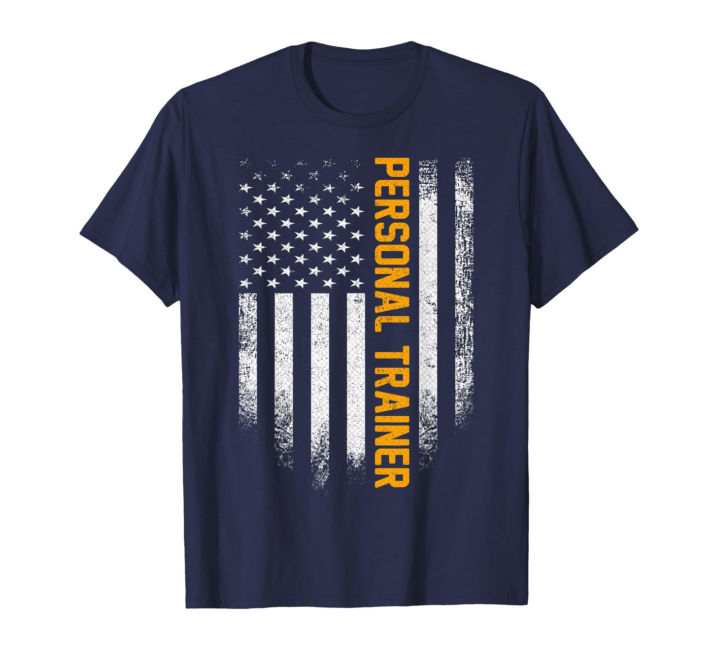 Vintage USA Personal Trainer American Flag Patriotic Funny T-Shirt
