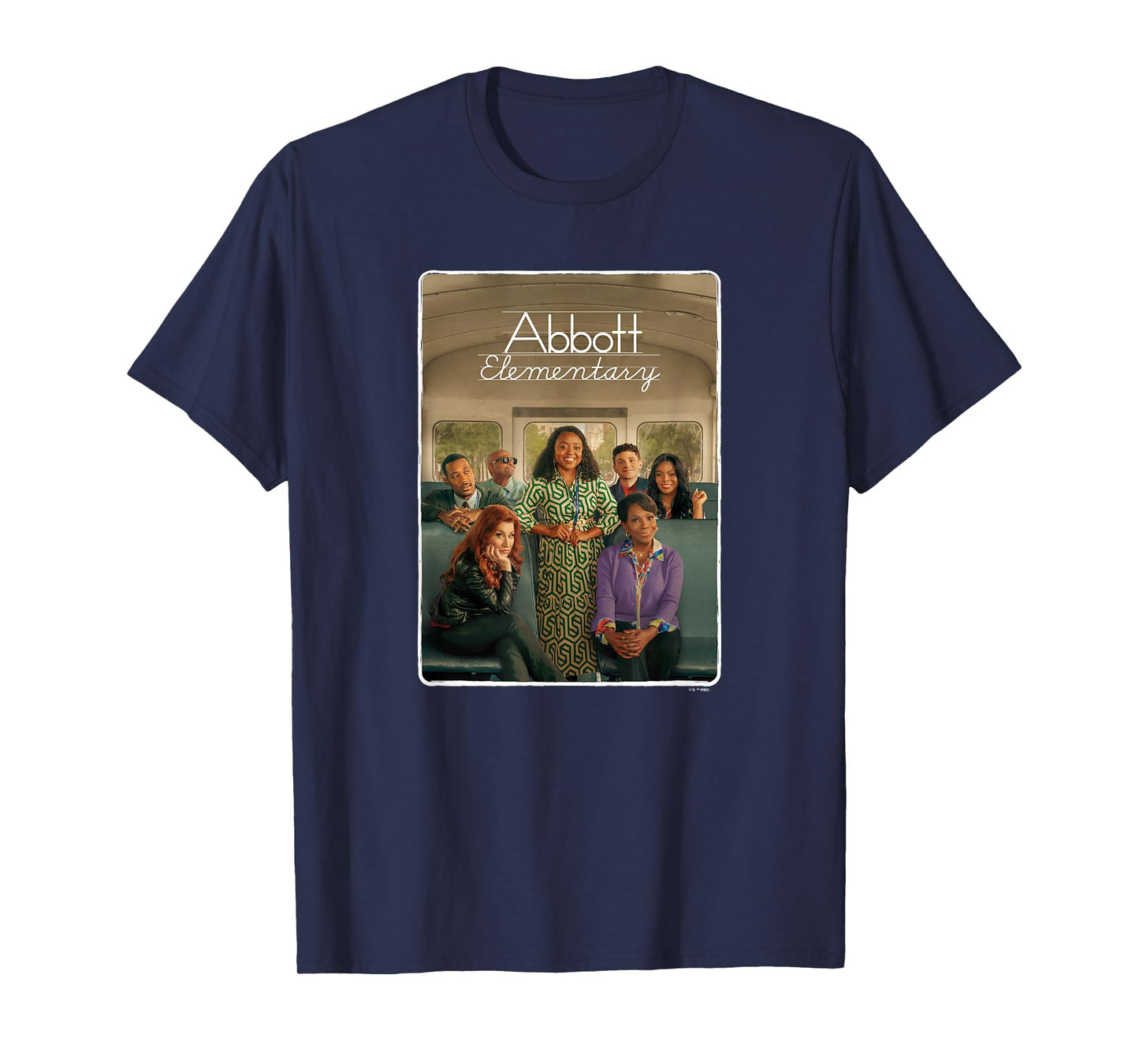 Abbott Elementary Teachers On The Bus Portrait & Logo T-Shirt