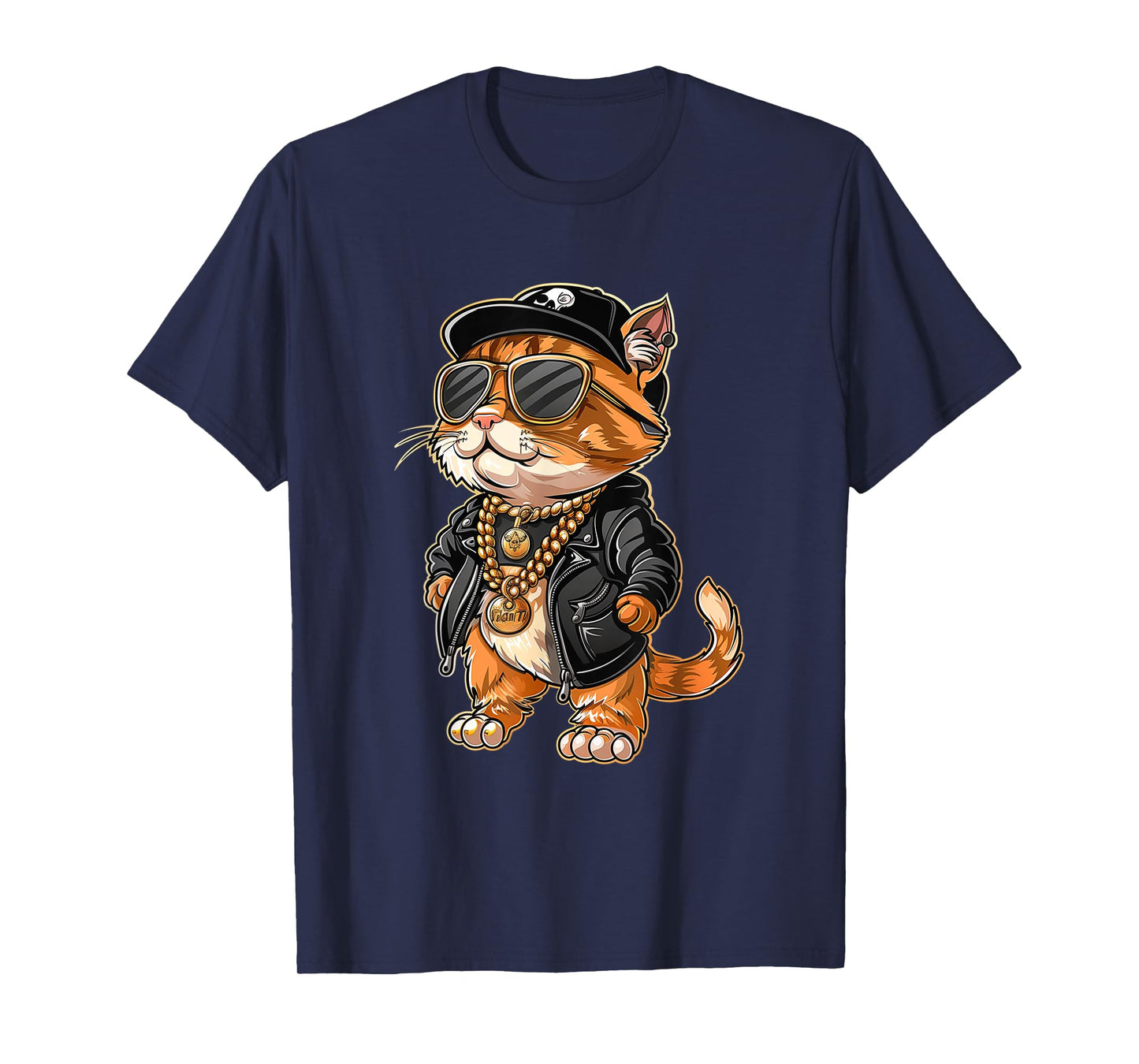 Cat Rapper Gift Cute Cat Rapper Cool Hip Hop Men Women Kids T-Shirt