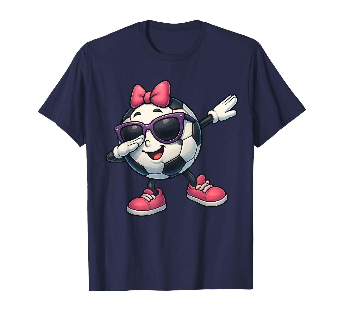 Funny Dabbing Soccer Ball Girl Tee for Kids Youth Fans T-Shirt