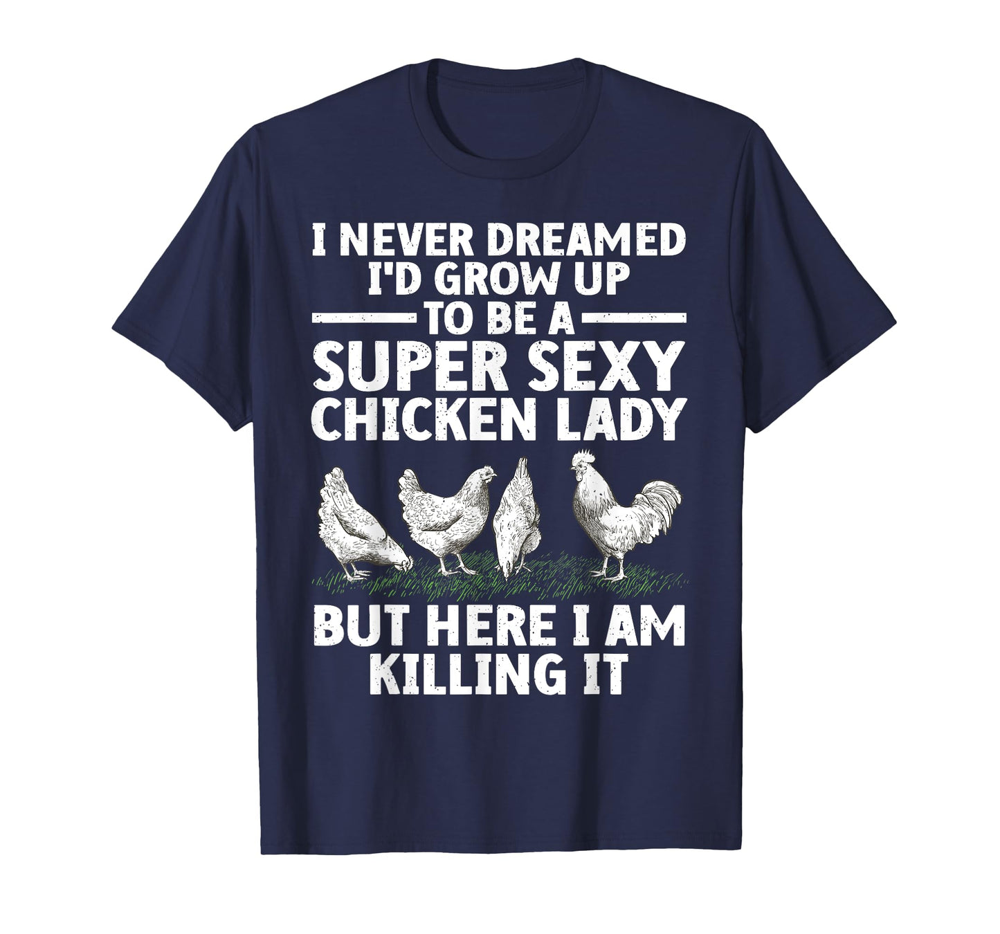 Cool Chicken Lady Art For Women Mom Hen Flock Chicken Farmer T-Shirt