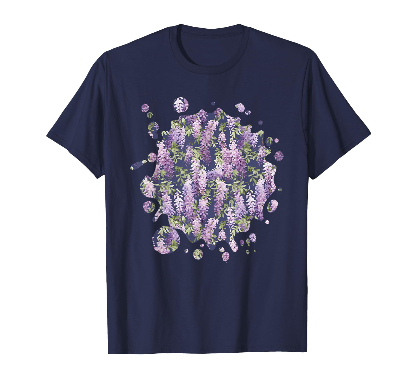 Cute Wisteria Inspired Flower Plant Lover Gardener women T-Shirt