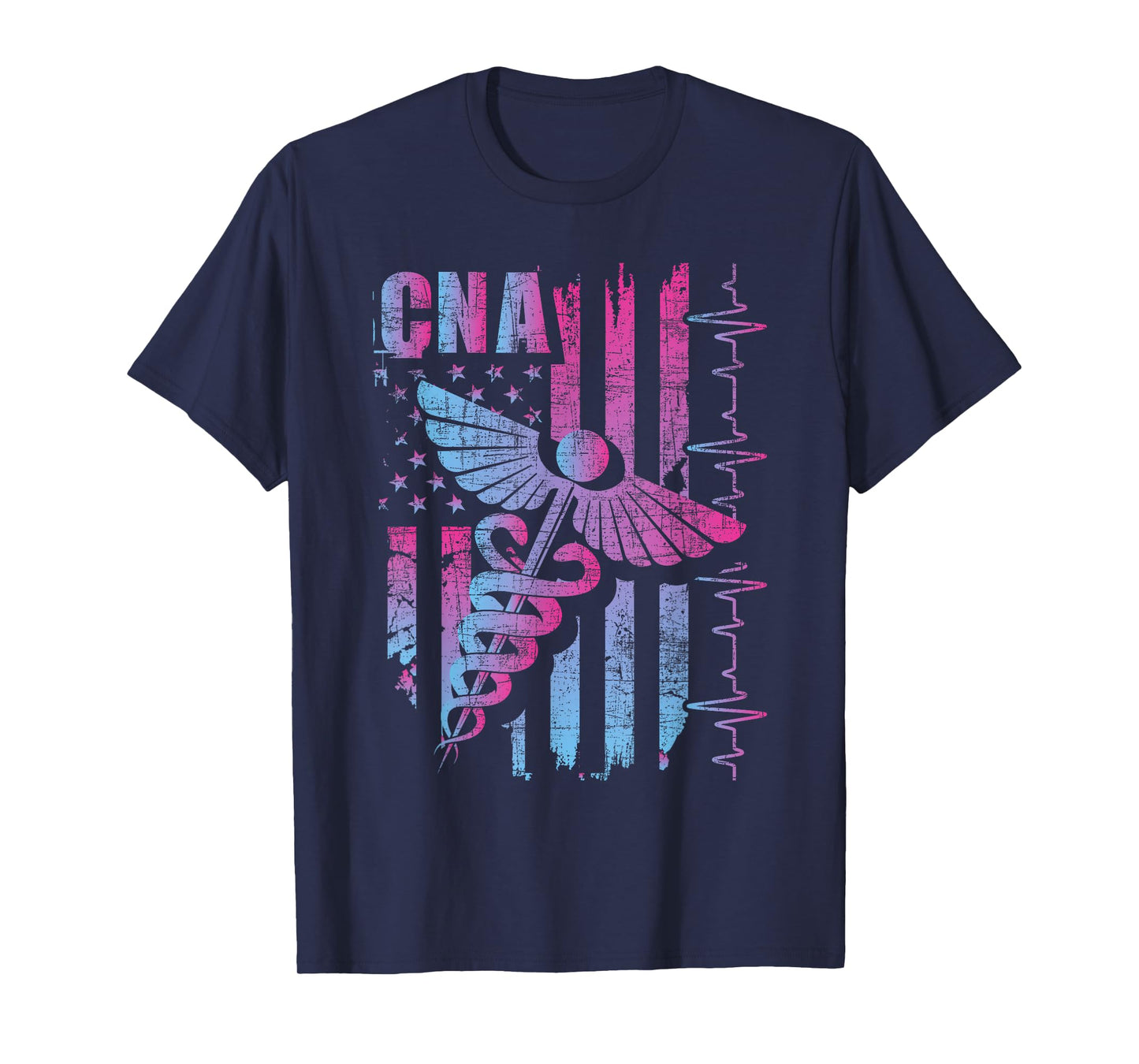 CNA - Certified Nursing Assistant USA Flag Healthcare Worker T-Shirt