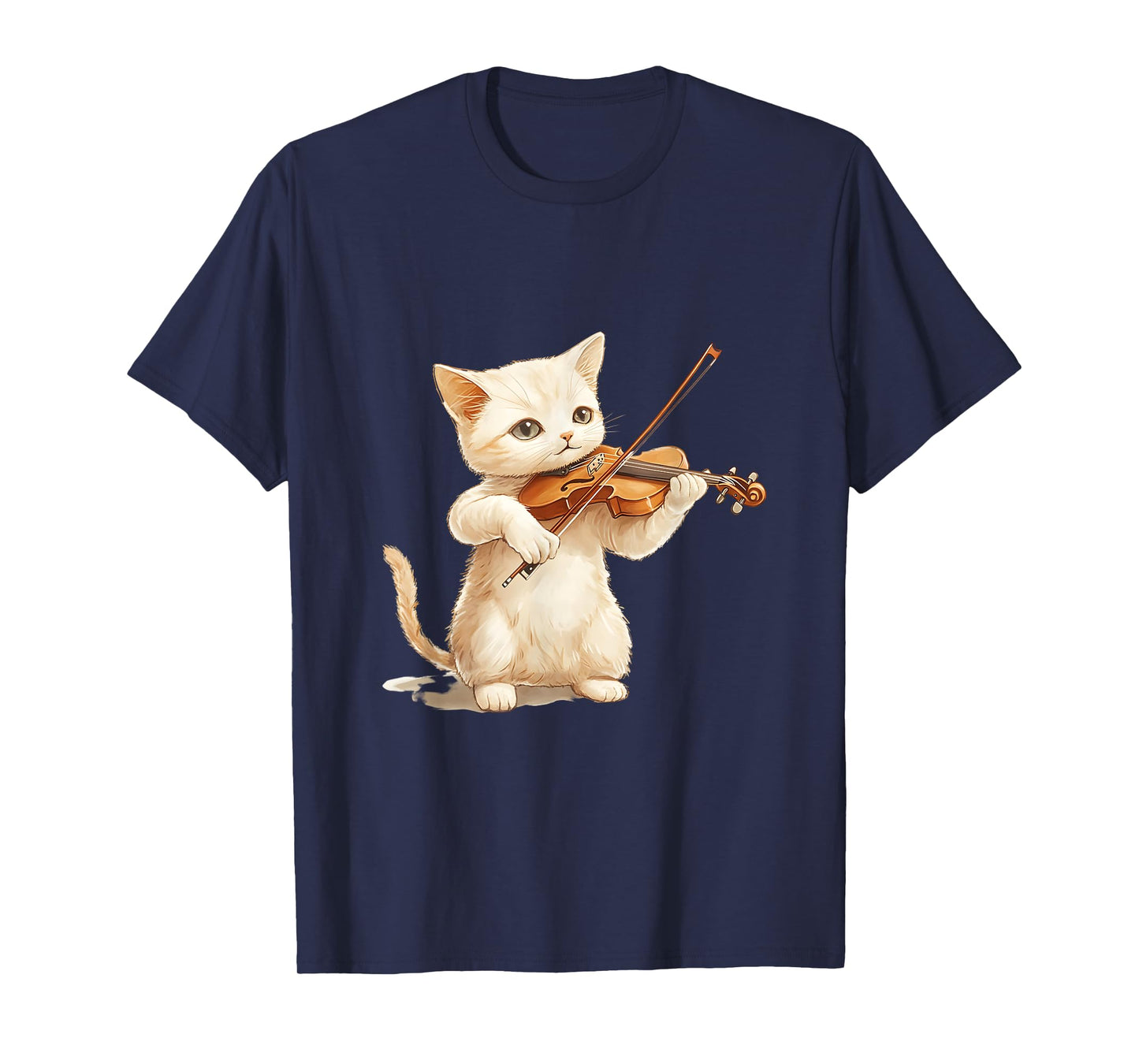 Funny Cat playing Violin for Cat and Violins lovers Music T-Shirt
