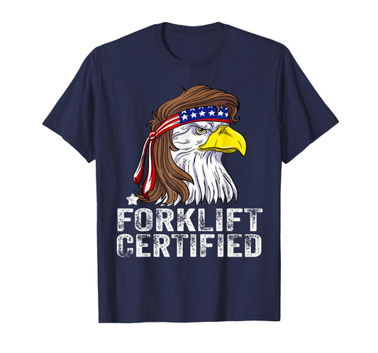 Forklift Certified meme Eagle Mullet USA Fork Lift Forklift T-Shirt