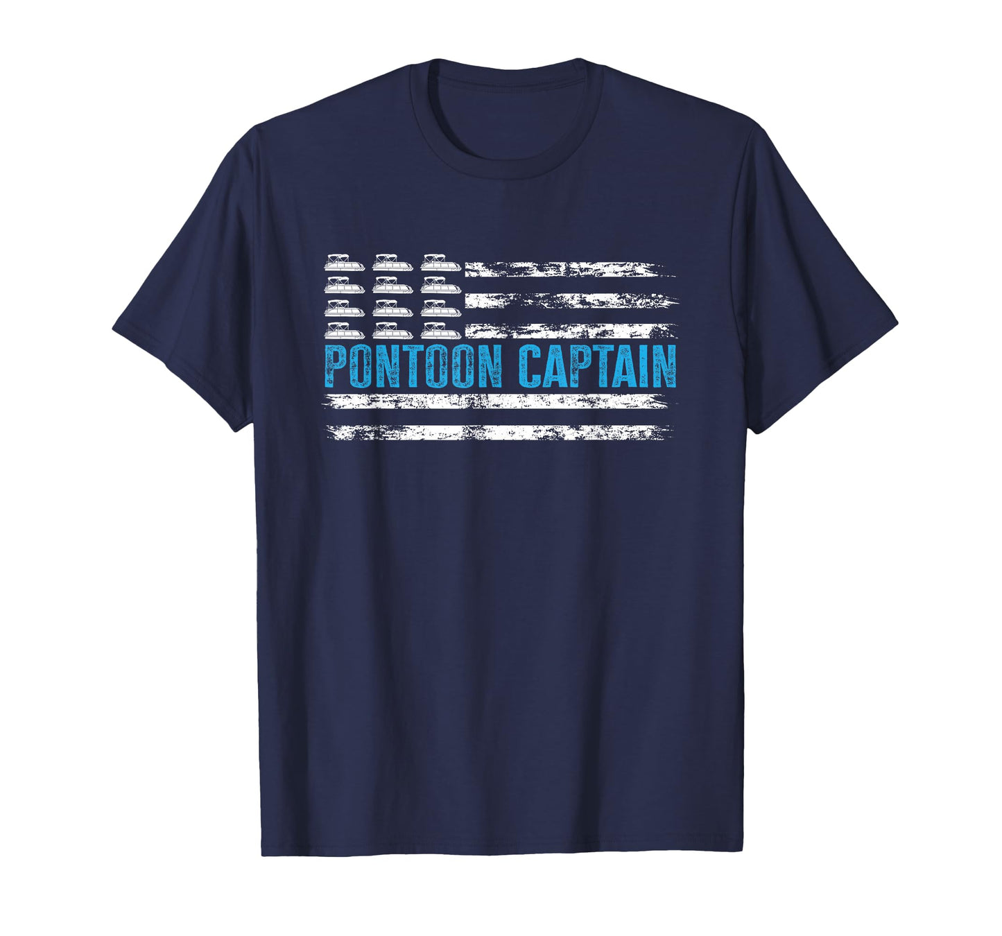 Pontoon Captain Funny Boating 4th Of JulyPontoon Boat T-Shirt
