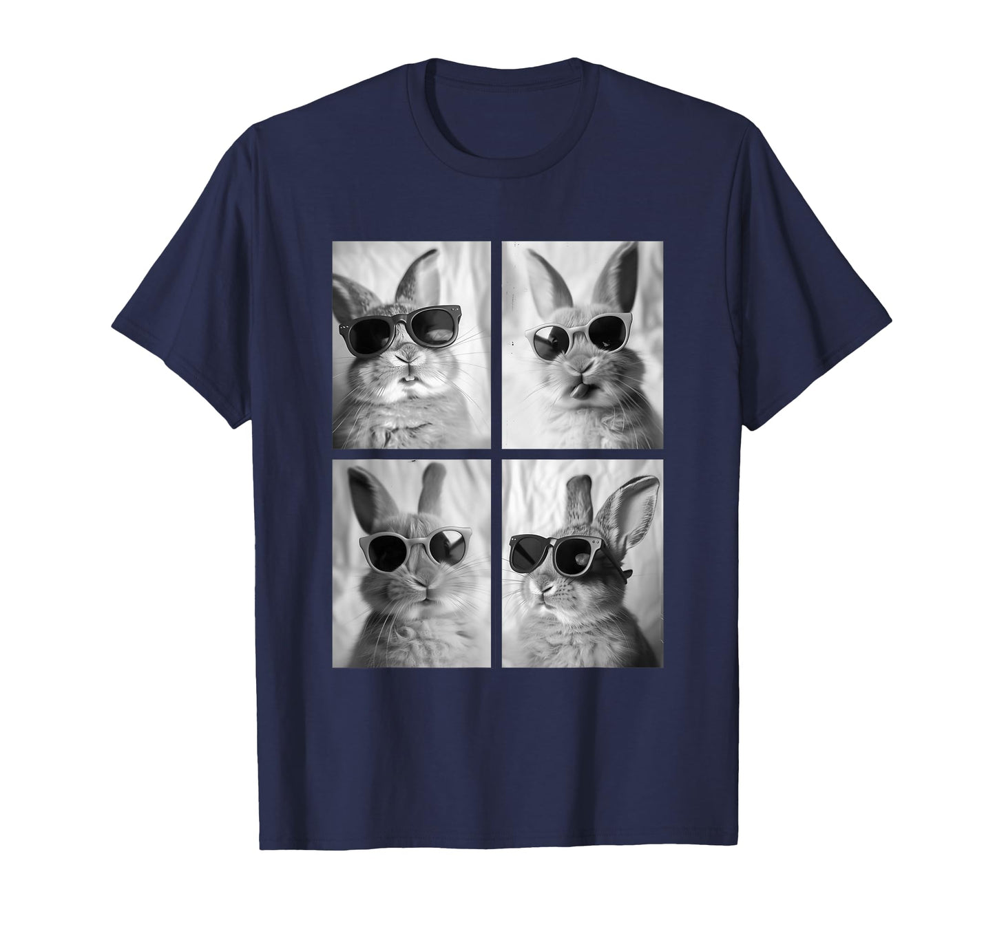 Baby Rabbits with Sunglasses Cute Bunnies Animal Photo Booth T-Shirt