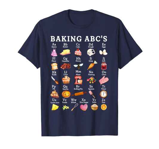 Baking Alphabet ABCs Funny Baker Chef Baking Lover T-Shirt