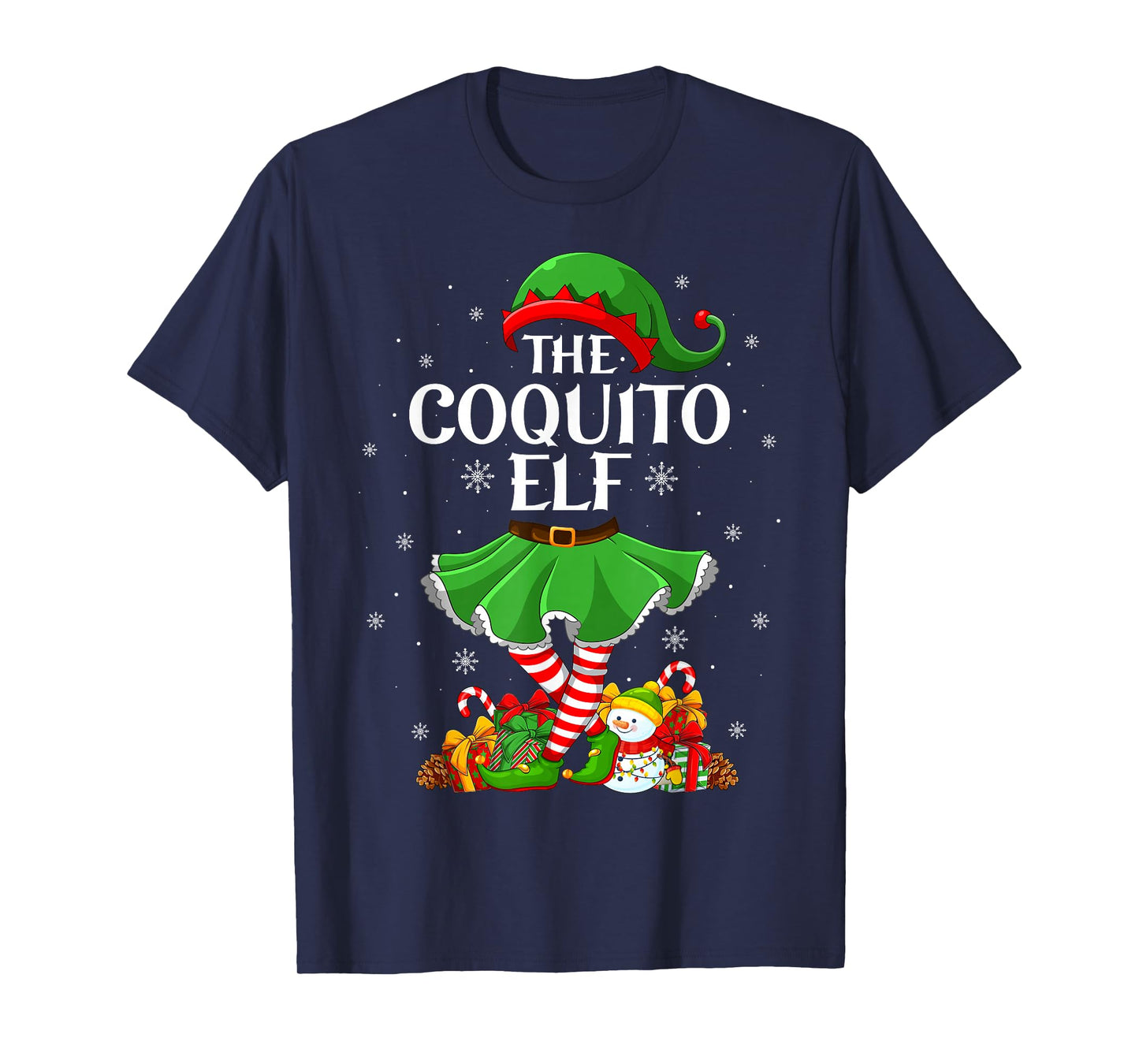 Coquito Elf Christmas Family Elf Squad Xmas Girls Women T-Shirt