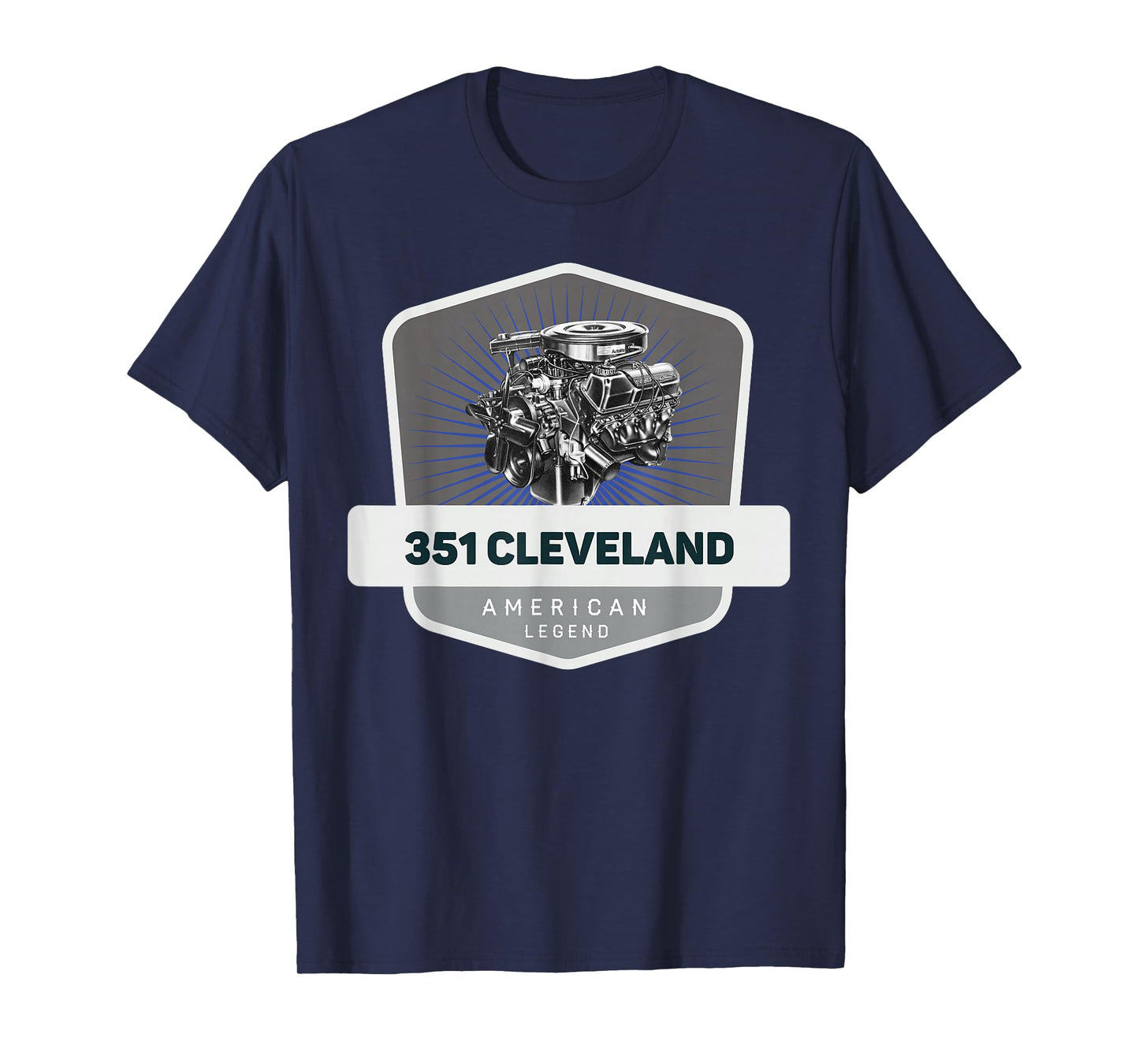 351 Cleveland V8 Muscle Car Legend Engine Retro Logo Retro T-Shirt
