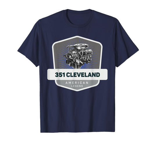 351 Cleveland V8 Muscle Car Legend Engine Retro Logo Retro T-Shirt