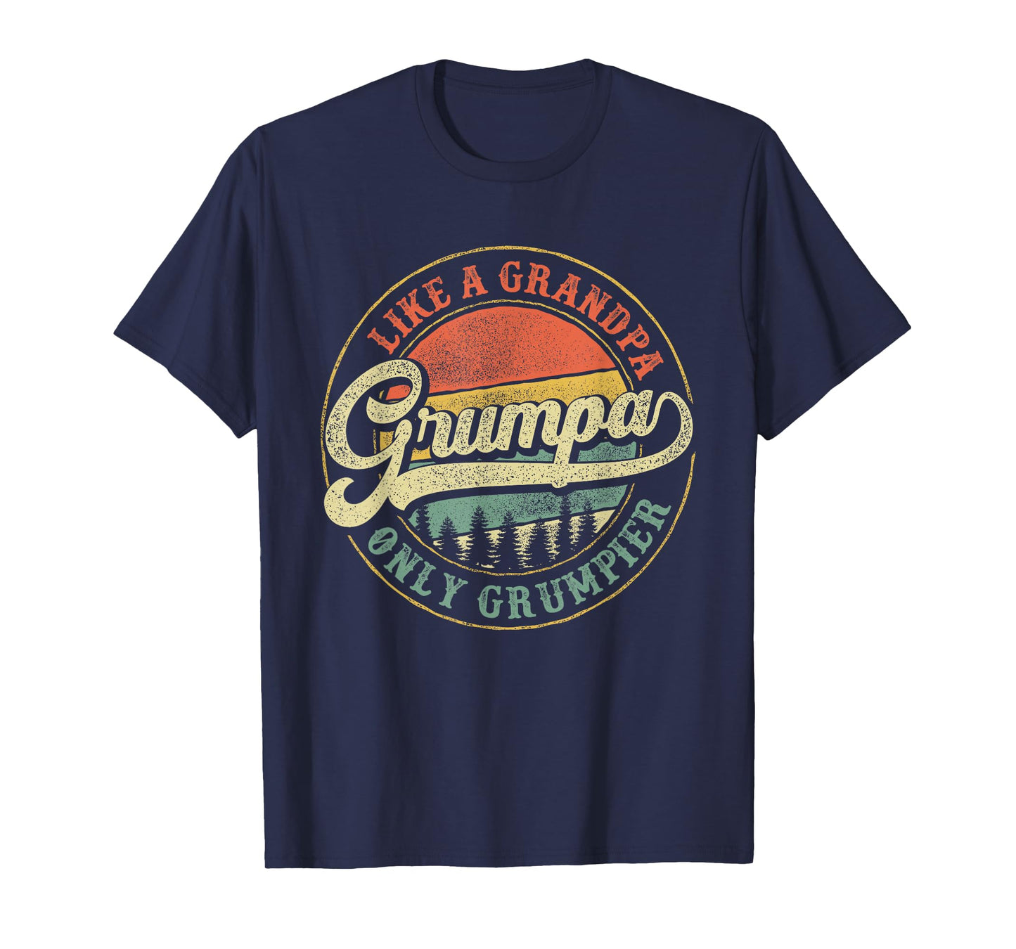 Grumpa Like a Grandpa Only Grumpier Retro Grumpa Definition T-Shirt
